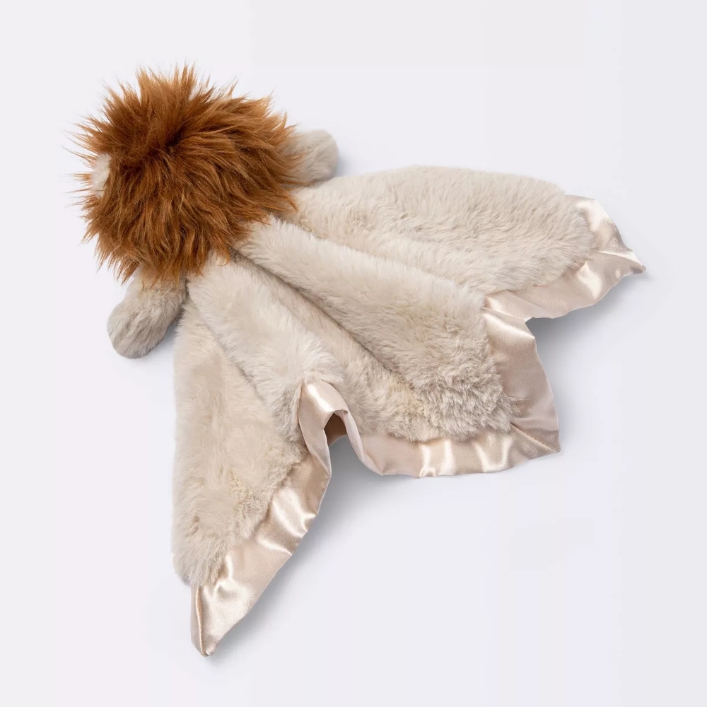 Cloud Island Plush Lion Security Blanket - Cream and Brown - Picture 2 of 4